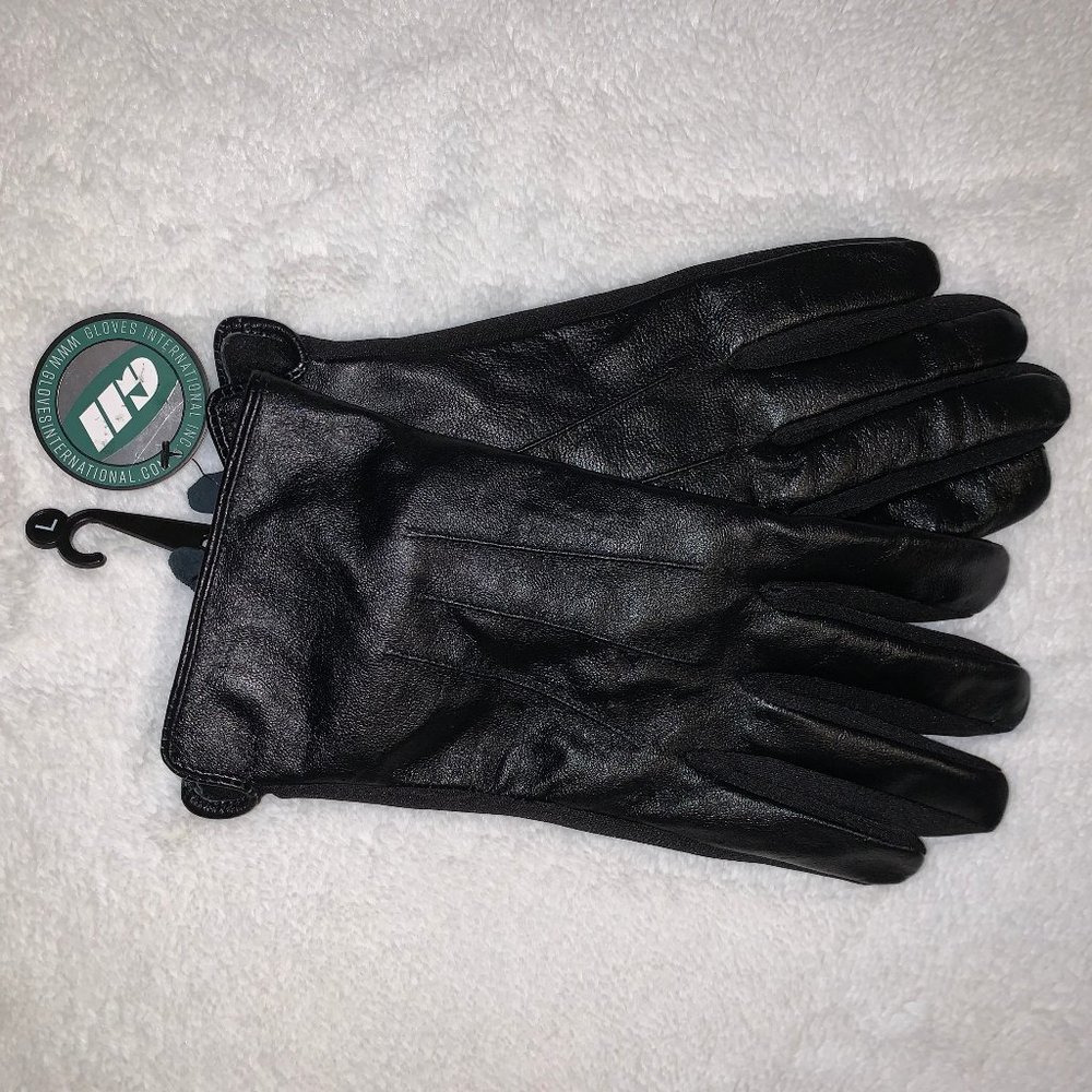 NWT Gloves International Men's Lrg Glace Leather and Softshell Gloves